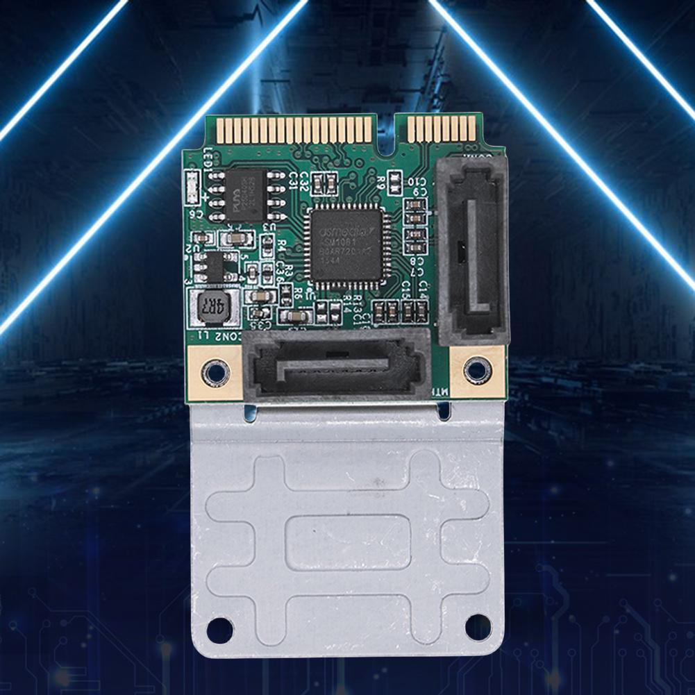 Адаптер Mini PCI-E To SATA3.0 M.2 PCI-E 2.0 Карта-переходник 5/2.5 Гбит/с Карта расширения 2/4 SATA 3.0 Адаптерная карта SSD