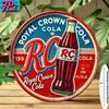 Винтажная металлическая жестяная вывеска Crown Cola Настенное искусство Для декора бара, кафе, гаража