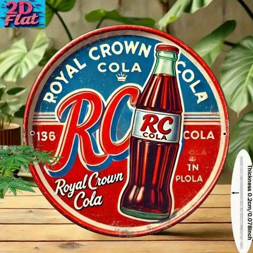 Винтажная металлическая жестяная вывеска Crown Cola Настенное искусство Для декора бара, кафе, гаража
