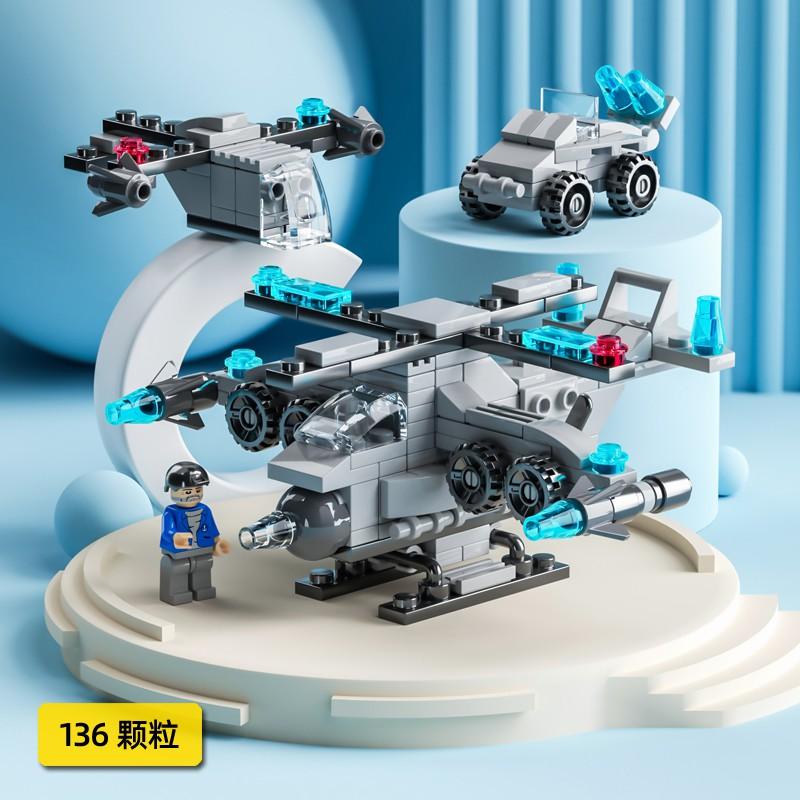 В НАЛИЧИИ Мини 6 в 1 Строительные блоки Сделай сам Обучающая игра для детей Полиция Самолет&пожарная машина&замок Модель Строительные блоки