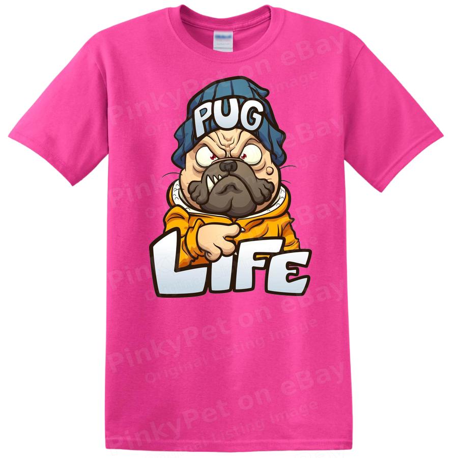 Pug Life Graphic T Shirt for Dog Lovers Funny Cute Tee Gift Idea