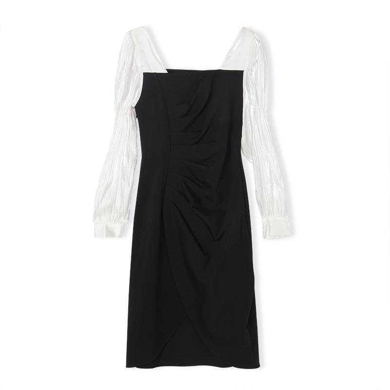 New autumn and winter fashion trend high-end long-sleeved dress