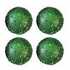 4 Pcs Christmas Ball Ornaments Glitter Sequin Shatterproof Foam Balls Decoration with Faux Pearl for Xmas Wedding Party Holiday Decor