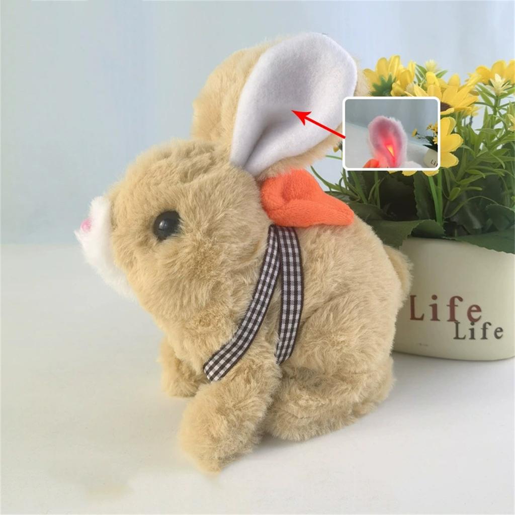 Моя реалистичная игрушка кролик, кролик, плюшевый кролик со звуками и движениями, реалистичные игрушки кролики для детей