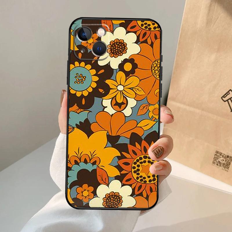 Чехол в стиле хиппи 70-х Психоделические цветочные цветы Для iPhone 17 Air 16 15 14 11 12 13 Pro Max 12 13 mini 15 16 Plus 16e Обложка Coque