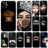 Hijab Face Muslim Islamic Phone Case for Iphone 5 5s 2020se 6 6s 7 8 Plus X 10 XR XS 11 12 13 Mini Pro MAX Black Tpu Back Cover