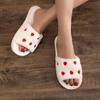 2025 Four Seasons Open-toed Plush Slippers Ladies Home Love Girls Cute Floor Slippers Slippers Warm Shoes