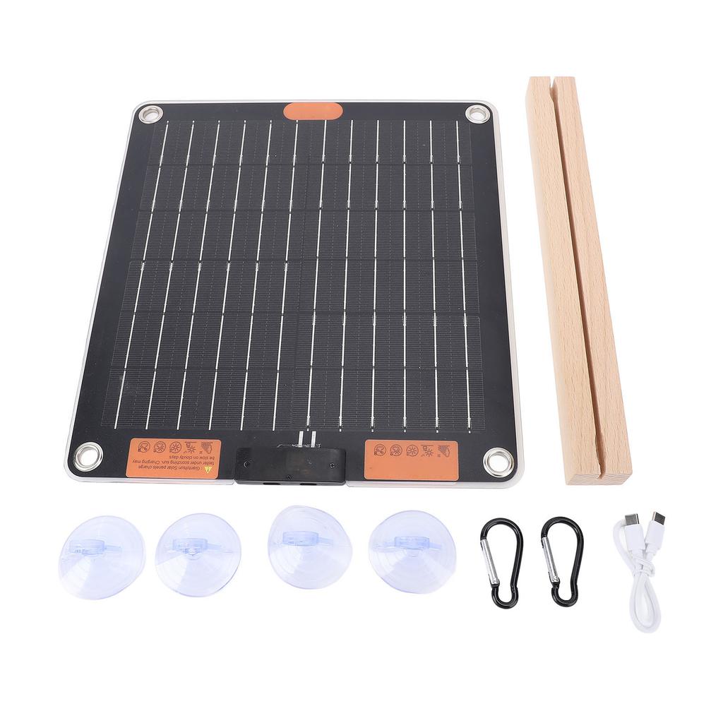 Solar Panel 20W 5V 2A Dual Type-C Output Monocrystalline Silicon Double Sided Portable Solar Panel Charger for Phone Camera Tablet