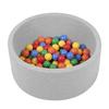 Ball Pool Ball Pool for Baby Kids 70x30cm/150 Balls Round, Light Grey: Yellow/green/blue/red/orange