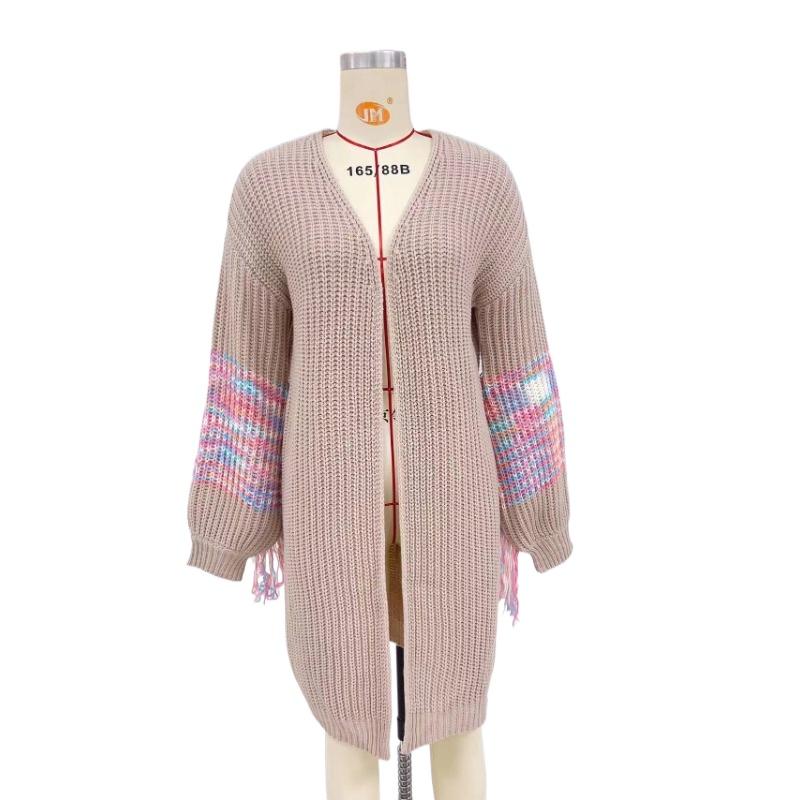 IHUASU Осенне-зимний женский свитер с бахромой Трикотаж Вязаный свитер