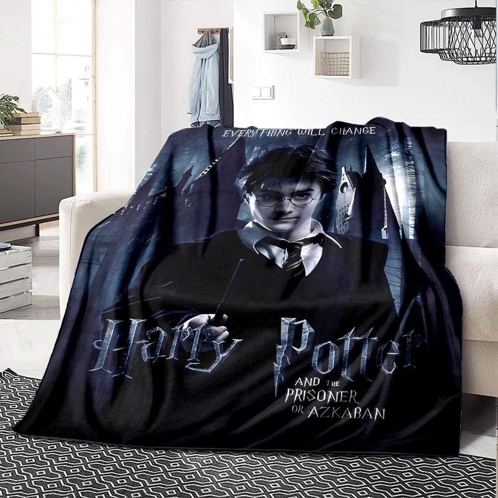 1pc Harry Potter Prisoner of Azkaban Flannel Blanket Soft Warm Throw for Home, Office, Travel, All-Season Cozy Bedding GiftL1193