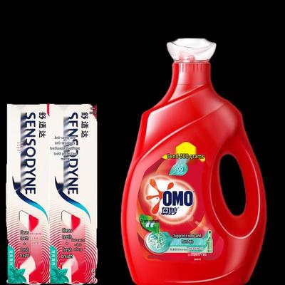 Набор Sensodyne Fresh Зубная паста и OMO Стиральный порошок