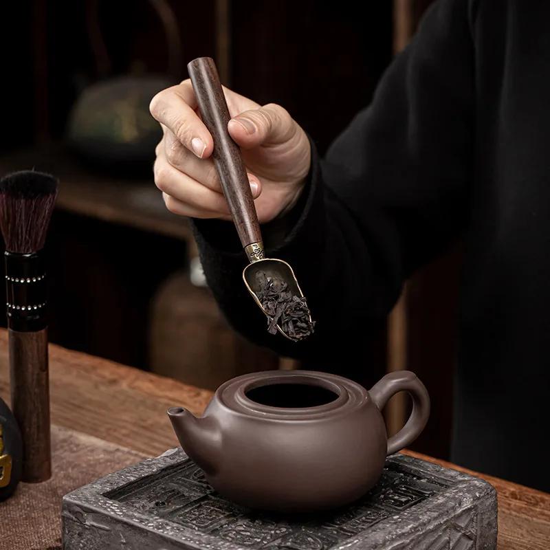 5 шт./компл. Деревянный чайный сервиз, аксессуары для китайской церемонии, инструмент, китайские чайные ложки для кунг-фу, чайная игла, пинцет, зажимы, посуда, чайная утварь