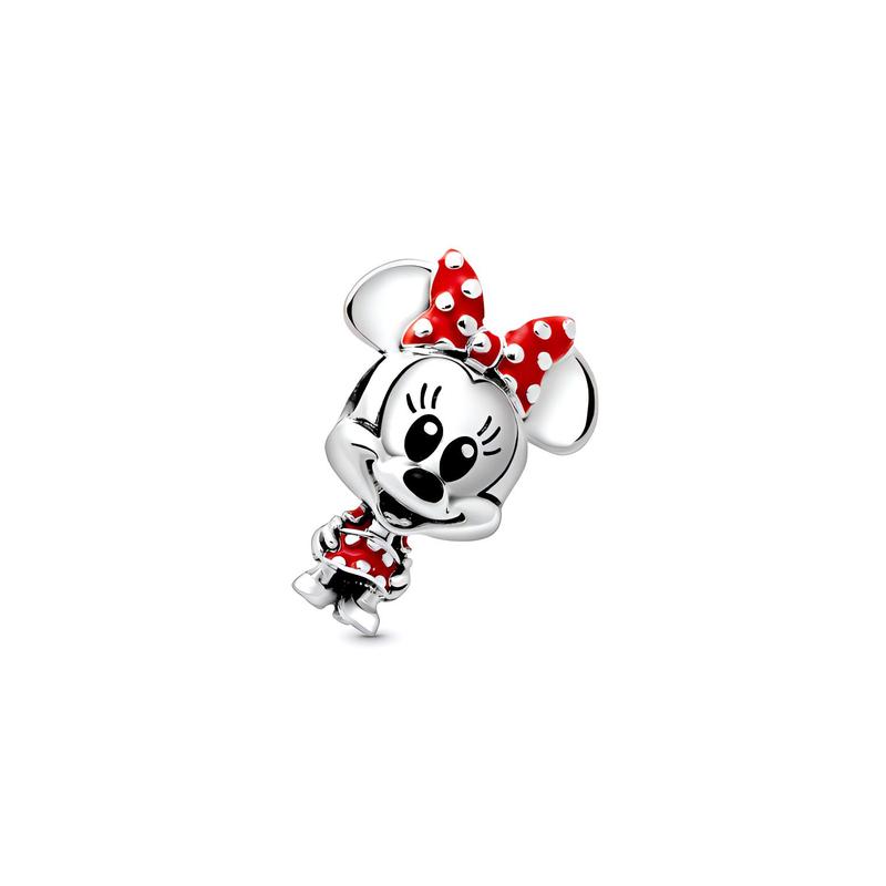 Pandora Серия Disney шарм-подвеска бант Минни серебро серебро