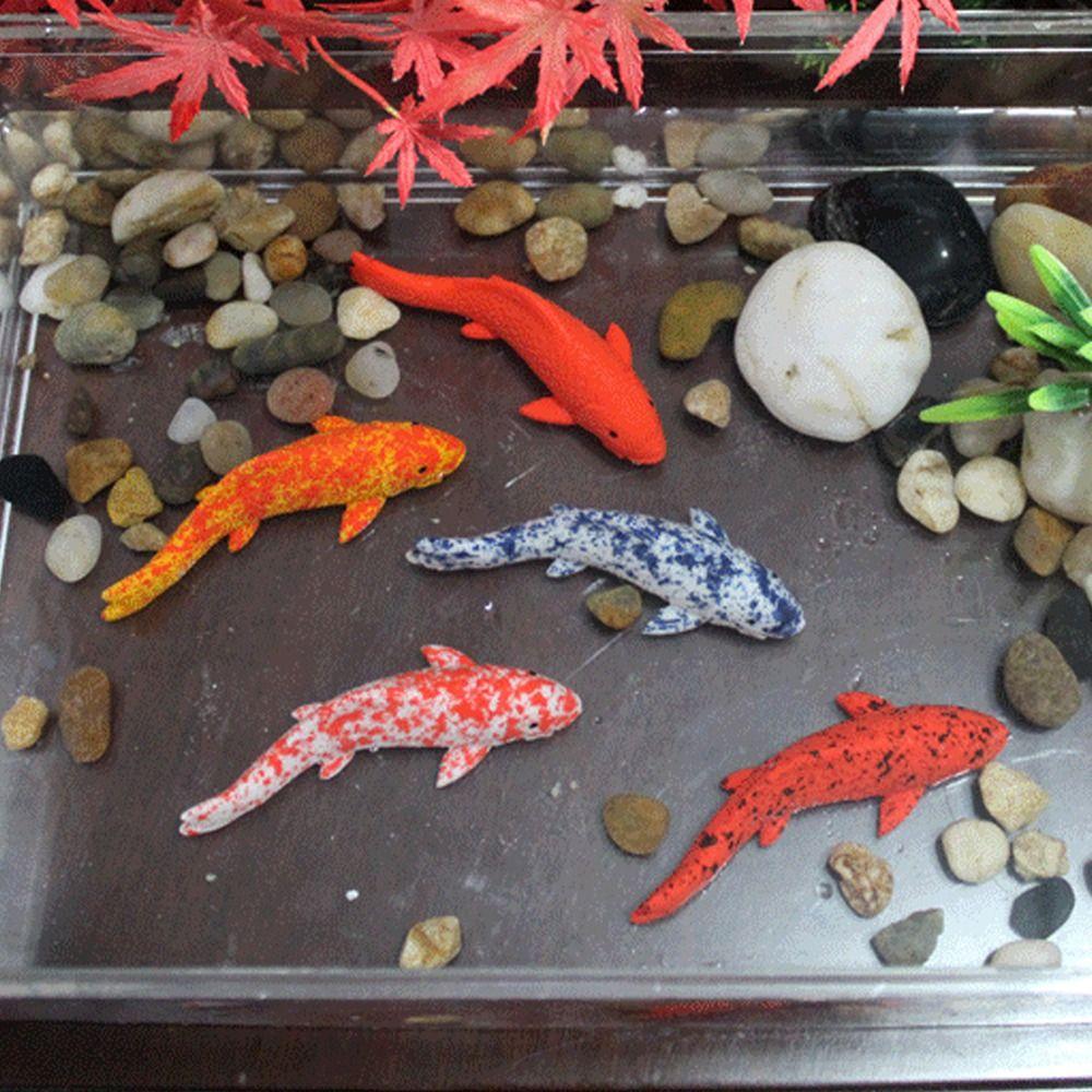 Товары для вечеринки Мультяшное Мини-украшение в виде карпа кои Смоляные поделки Имитация фигурок карпа DIY Милая маленькая статуэтка рыбки Аквариум