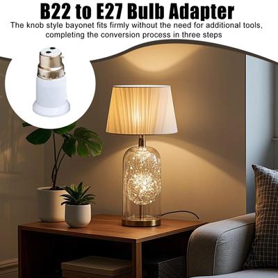 Адаптер патрона лампы B22 к E27 Адаптер патрона лампы Винтовой Стабильный Держатель Удлинитель для ламп Потолочные светильники Домашнее освещение