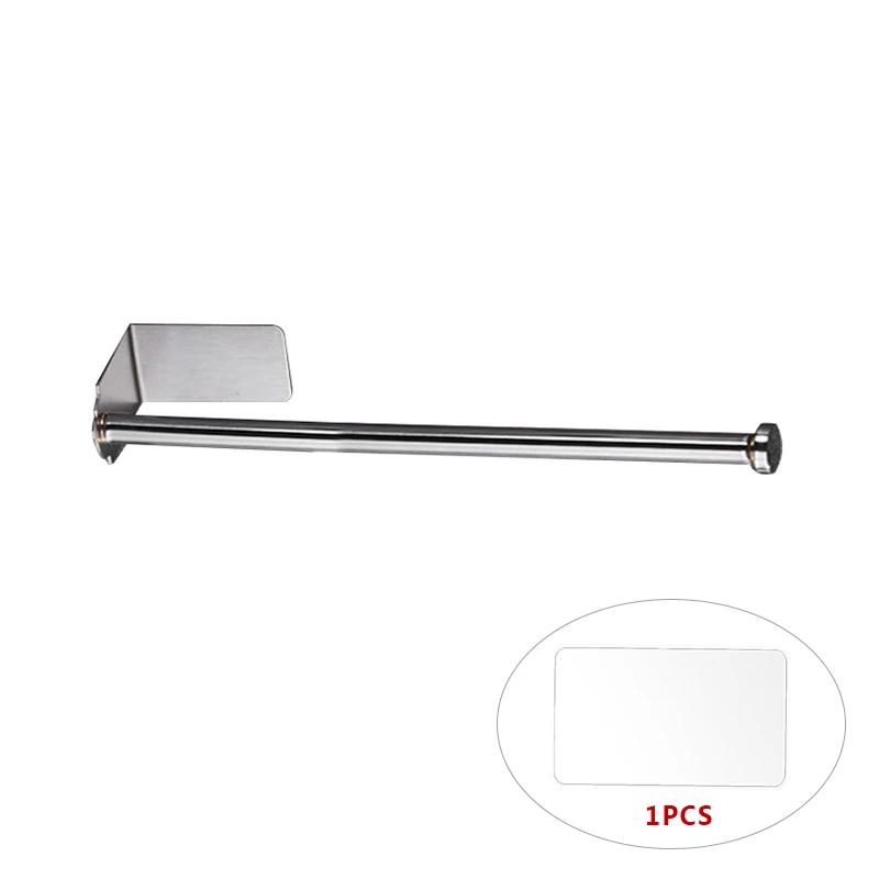 Самоклеящийся держатель для туалетной бумаги, настенное крепление, без перфорации, диспенсер для рулонов полотенец из нержавеющей стали для ванной комнаты и кухни