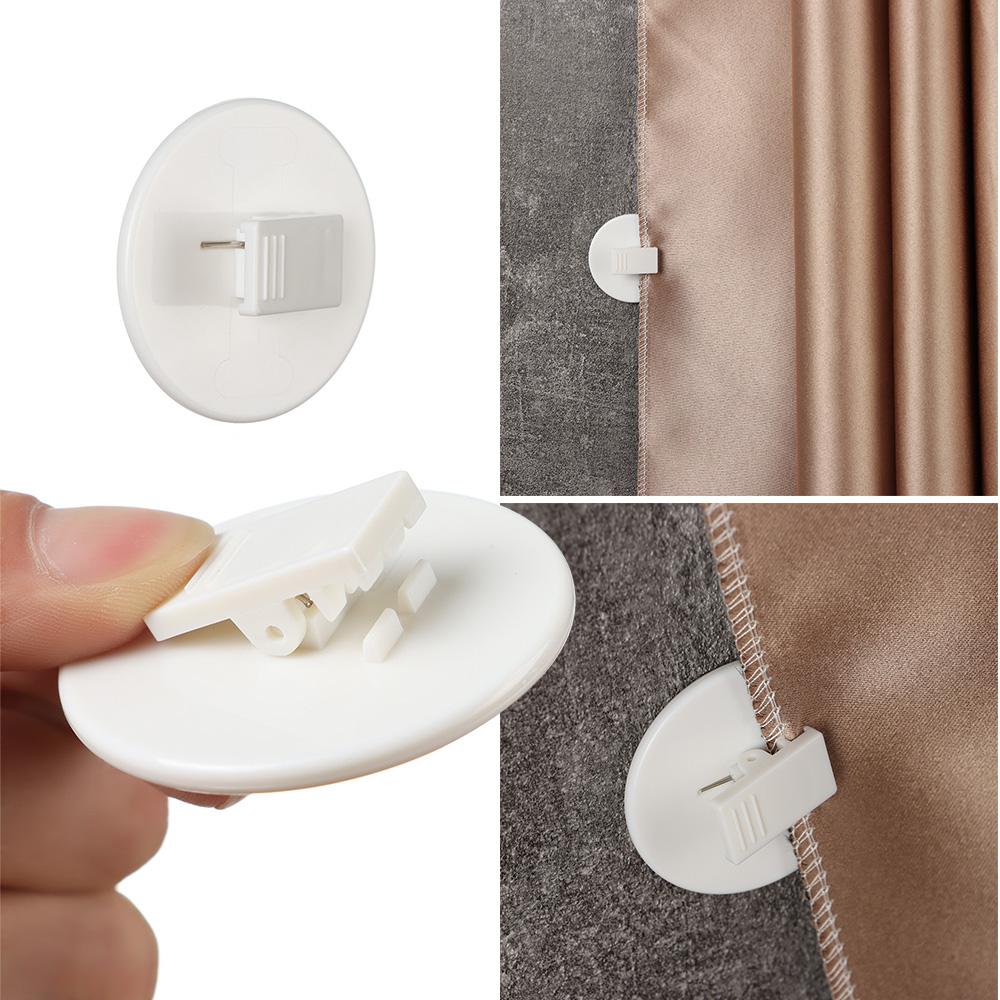 1pcs New Splash Guard Buckle Windproof Shower Curtain Clips Fixing Clip Self Adhesive