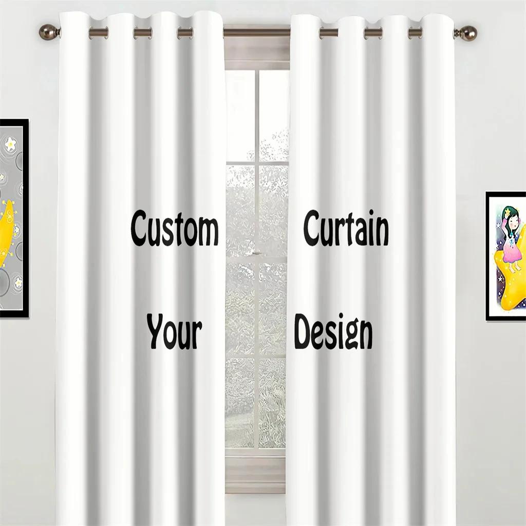 3D Modern Abstract Geometric Art Red & Black Design Curtains 2 Panels Home Living Room Bedroom Balcony Kitchen Decor Curtains