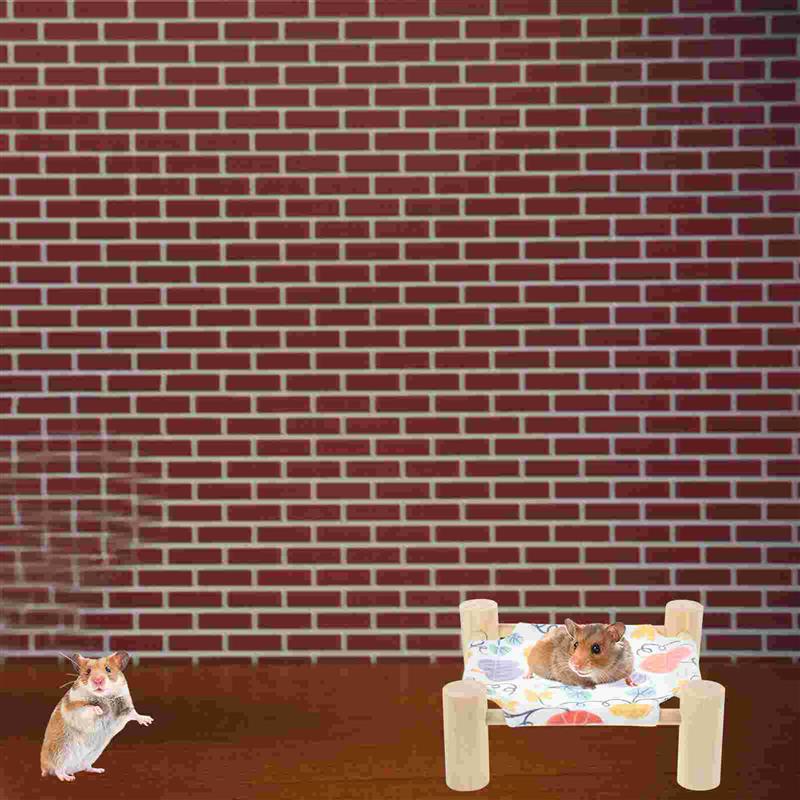 Приподнятая конструкция Кровать для мелких животных Гамак для морской свинки Кровать для кошки Гнездо для сна питомца Клетки Деревянный материал Домик для кролика Дышащая кровать