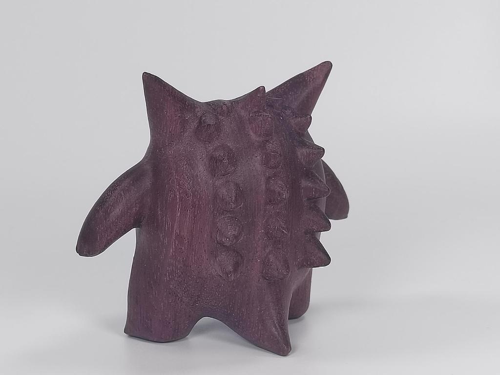 Boxwood Hand-carved Pikachu & Gengar Sandalwood Desk Ornament Gift