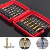 12Pcs Compound Screw Tap Bit Set M3/4/5/6/8/10 Hex Spiral Tap Countersink Drill Soft Metal Tapping Chamfering Extension Rod Tool