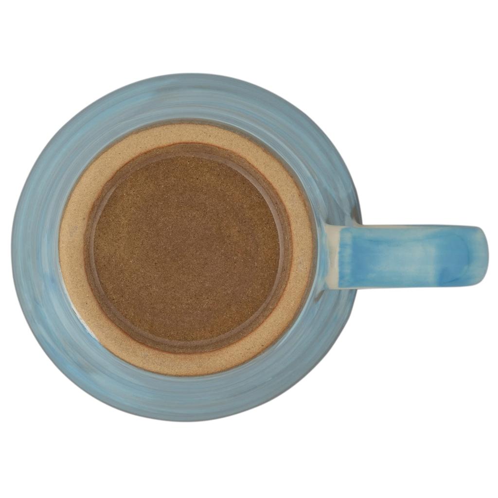 Кружка Mino Ware, диаметр 9 см, высота 8 см, цвет акварельный синий, сделано в Японии, 132-8003