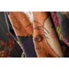 Women's Literary Retro Fall Printing Mink Cardigan Loose Thin Long-sleeved V-neck Knitted Jacket Blouse