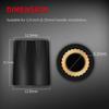DaierTek 10-Piece Black Davies 1900h Clone Guitar Effect Pedal Knob 1/4 Shaft Screw Set for Amplifier Boss Volume Control