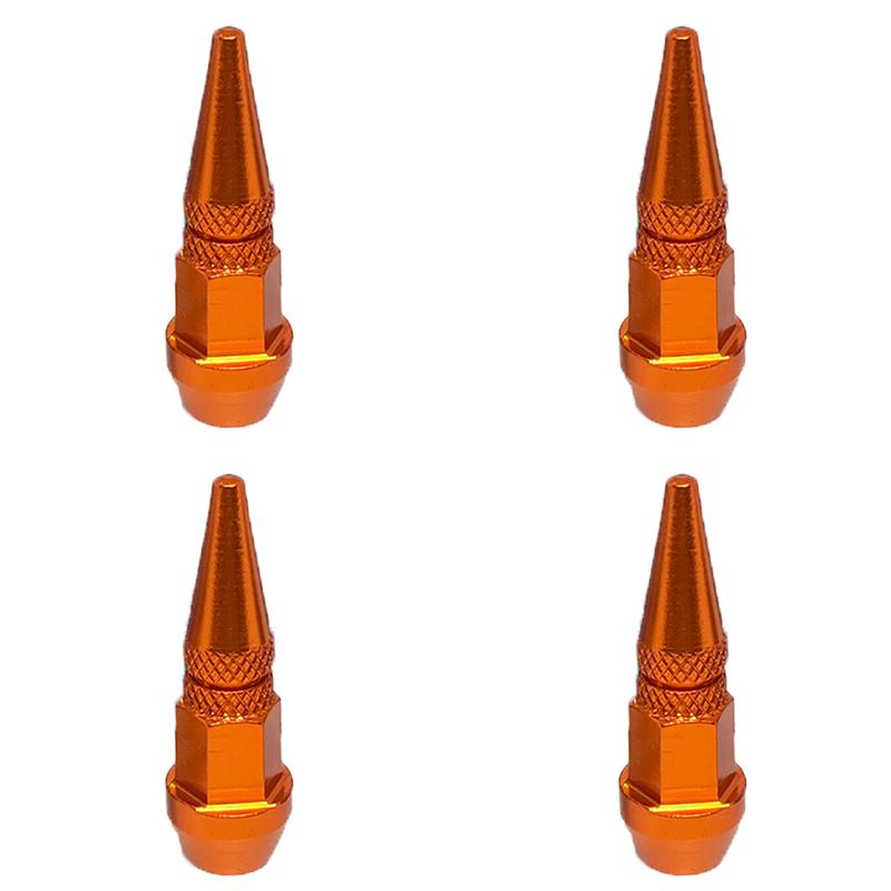 Bullet Valve Caps Car Motorcycle Wheel Tire Valve Caps Alloy Spike Shaped Aluminum Car Styling Auto Exterior Accessories 4Pcs
