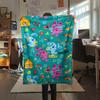 1PC Blue's Clues Print Flannel Blanket, High quality All Seasons, Home Decor, Warmth and Comfort, Perfect for Christmas Gifts