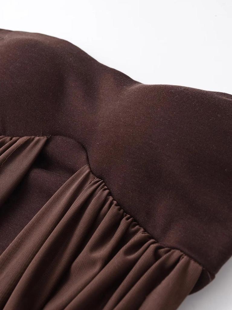 Новое поступление Весна 2026: Сексуальный сетчатый кроп-топ с вырезом на шее для женщин