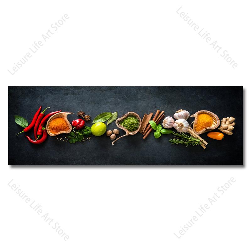 Красочные травы и специи HD картины холст картины разнообразие специй и трав на кухонном столе настенное искусство декор комнаты без рамки