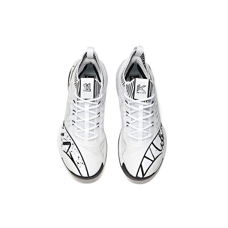 Anta KT6 Thompson Durable Breathable Low Top Basketball Shoes Men Sneakers White Black 112121102-5