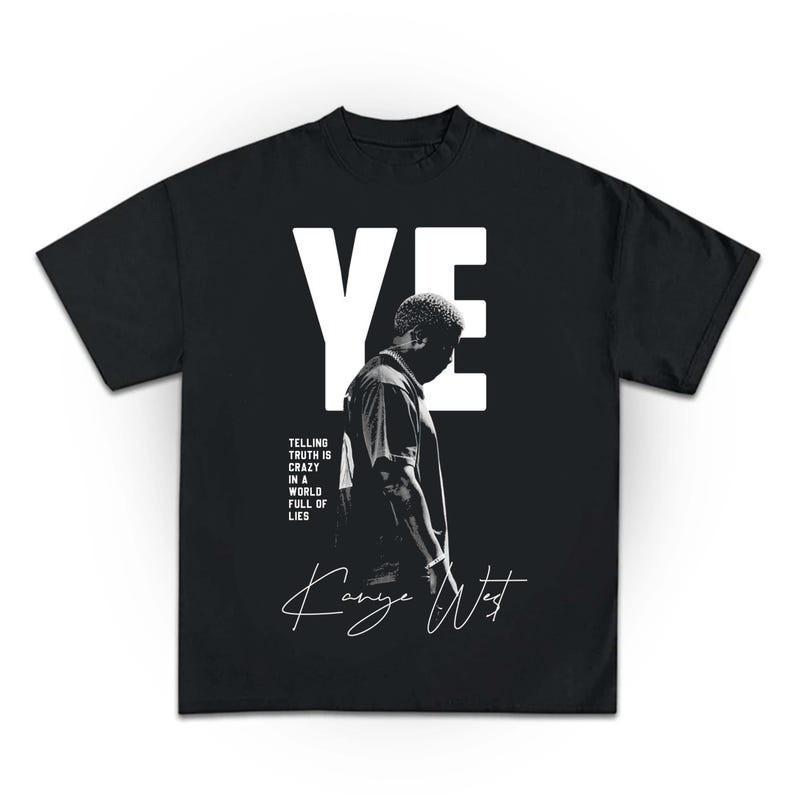 KANYE HIP HOP ГРАФИЧЕСКАЯ УНИСЕКС ФУТБОЛКА S-5XL Унисекс Футболка