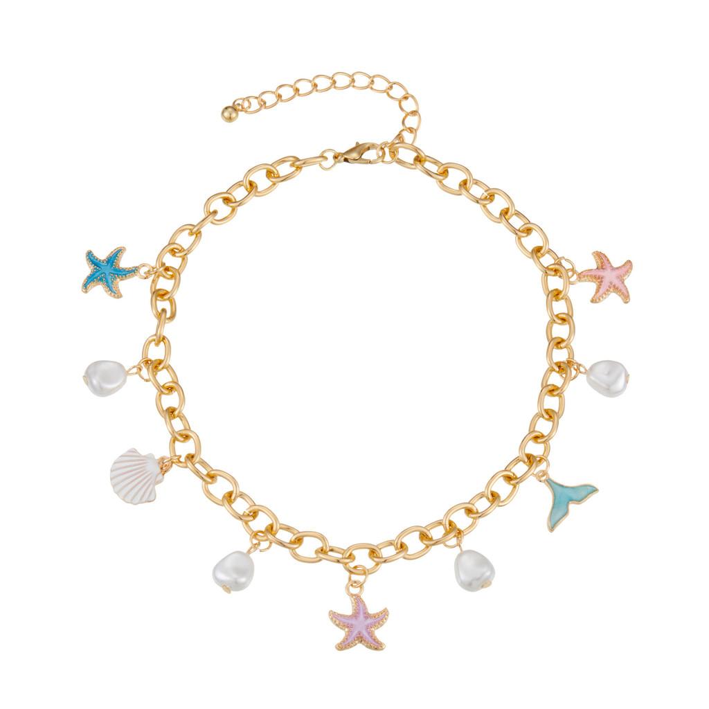 And Fresh Sweet Oceanic Starfish Necklace With Stunning Dolphin Pendant For Summer Vibes
