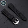 Для BLANCPAIN Совместный бренд Fifty Fathoms Five Oceans Нейлон силиконовое дно Ремешок для часов Черный Мужской холщовый браслет 22 мм Ремешок для часов