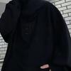 Осень-весна Мужская толстовка с капюшоном в стиле хип-хоп, уличная одежда, толстый плюш, теплый, свободный, однотонный, с капюшоном, вышитым воротником, повседневный пуловер