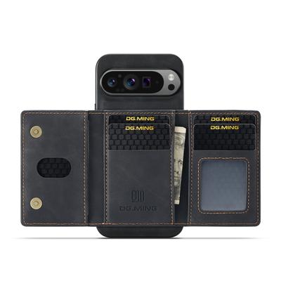Серия DG.MING M2 для Google Pixel 10 Pro XL Чехол PU+PC+TPU Чехол для телефона Съемный кошелек