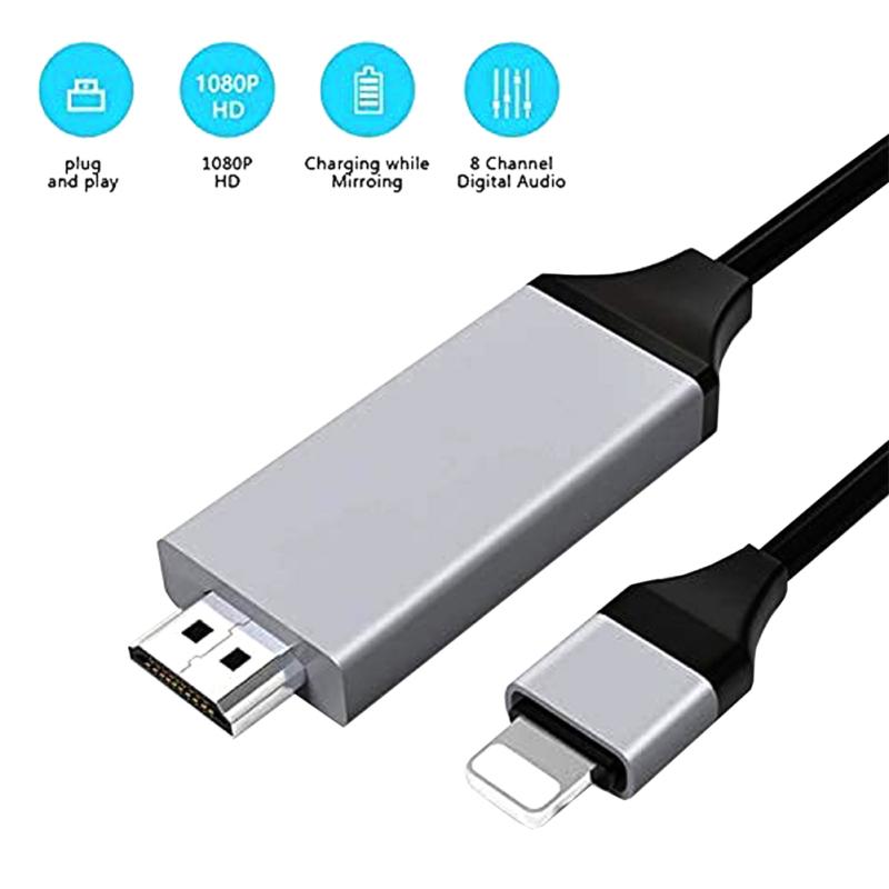 Адаптер JIUJIU, совместимый с HDMI, 2 м, цифровой AV-синхронизатор, разъем для экрана на HD-телевизоре, мониторе, проекторе
