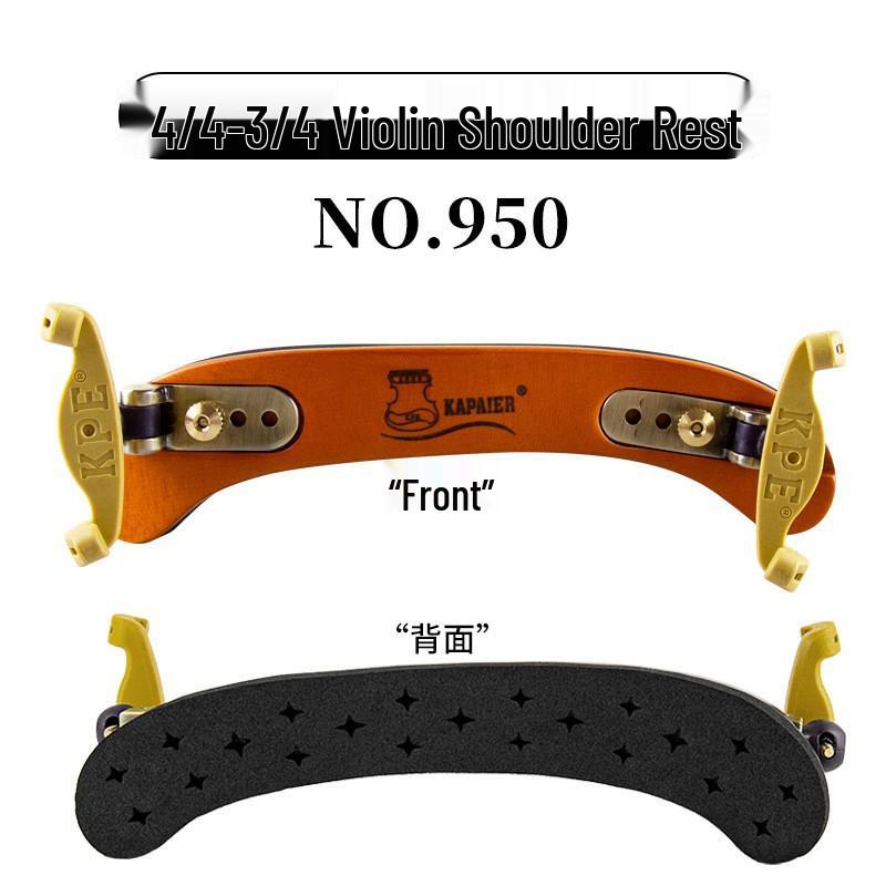 KPE Adjustable Violin Shoulder Rest for 4/4 Violins - Height & Length Adjustable Pad