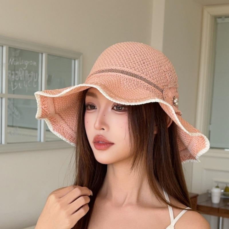 Women S Large Brim Knit Fisherman Hat Breathable Fashion Cap