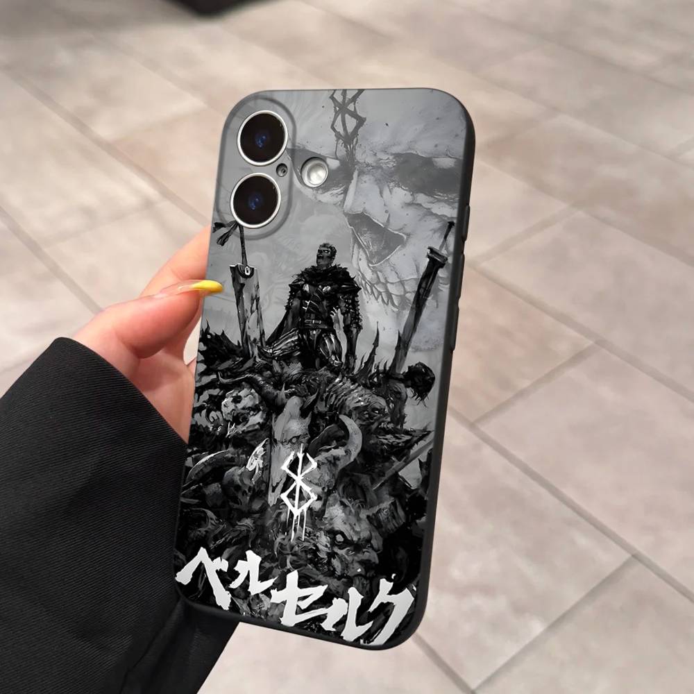 Комикс Крутой Берсерк Для iPhone 17 16 15 14 11 12 13 Pro Max Plus Чехол Милое Арт Покрытие для Телефона