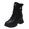 Classics Girl High Heels 7.5CM Thick Heel Ankle Boots Chunky Boots Autumn Winter Leather Woman Punk Boots High Platform Sneakers