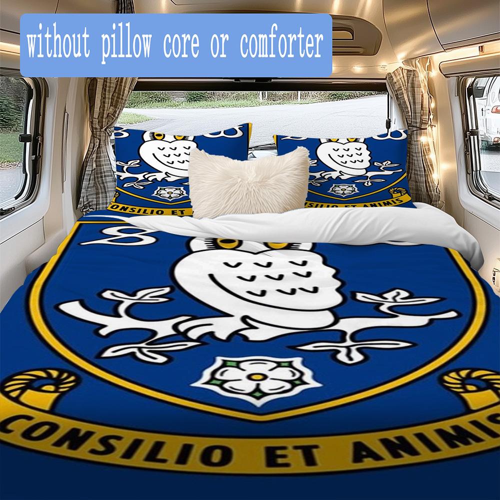 Sheffield Wednesday FC Owl Pattern Bedding,Quilt Set Quilt Cover Pillowcase Home Birthday Gift (1*duvet cover+2*pillowcase,without core)XSJT0917522