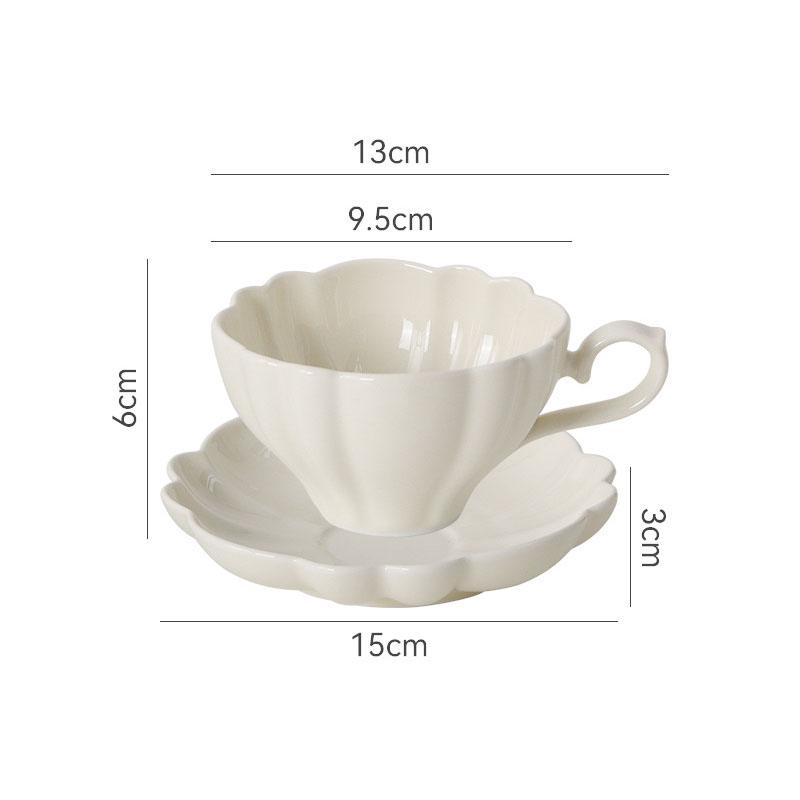 Однотонная керамическая кружка в форме цветка, красивая кружка для кофе, офисная кружка для молока, чашка для завтрака, чашка для напитков, бытовые стаканы для воды