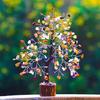 Crystal Tree for Good Luck Gemstone Tree Crystal Showpieces for Home Decor Items Feng Shui Item for Good Luck Gifts with Silver Wire 200 Beads