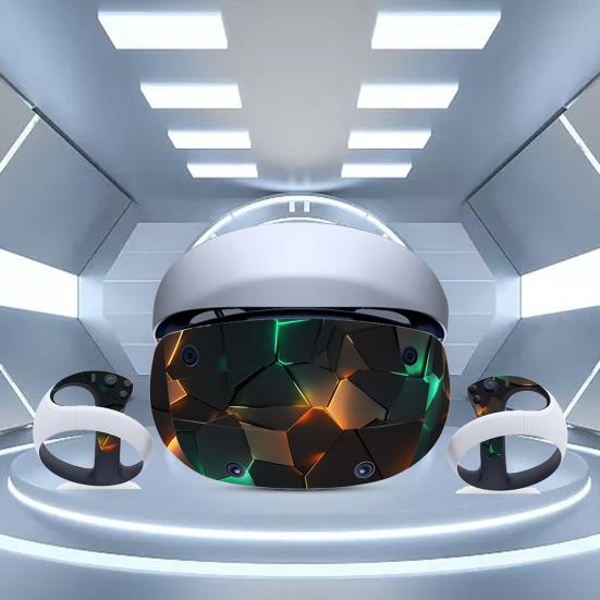 Наклейка для VR-очков Уникальный прозрачный узор Защитная от царапин Легко устанавливается Наклейка для очков VR-гарнитуры для PS VR2