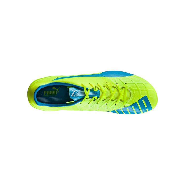 Puma Натуральная трава FG (Резиновые длинные шипы) Прочные футбольные бутсы Мужские футбольные бутсы Зеленый Синий 103264-04