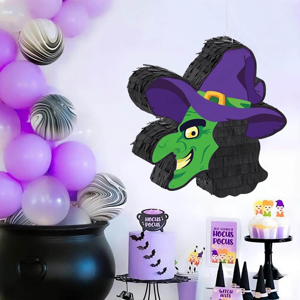 Halloween Witch Pi?atas For Candy Hitting Game Safe Paper Craft Party Decoration Kids Activity Festival Centerpieces